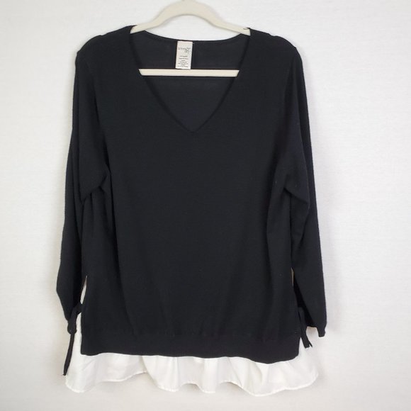 Terra &Sky Pullover Sweater Long Sleeve V-Neck 14W - Picture 3 of 8